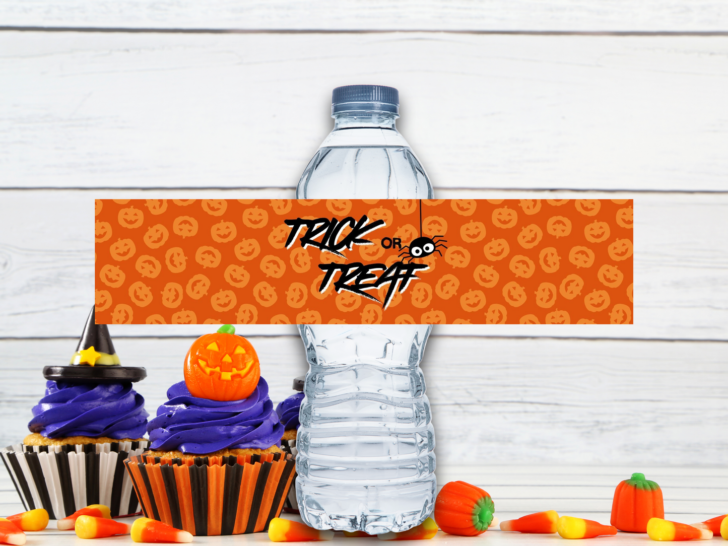 Holiday Water Bottle Labels, Halloween Bottle Labels, Trick or Treat, Pumpkins, Spooky, Boo, Limited Time, Trick or Treat, Holiday Decor, WB1079