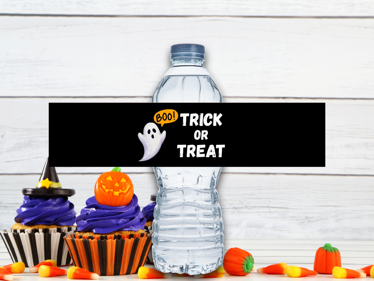 Holiday Water Bottle Labels, Halloween Bottle Labels, Happy Halloween, Ghost, Boo, Limited Time, Trick or Treat, Holiday Decor, WB1082