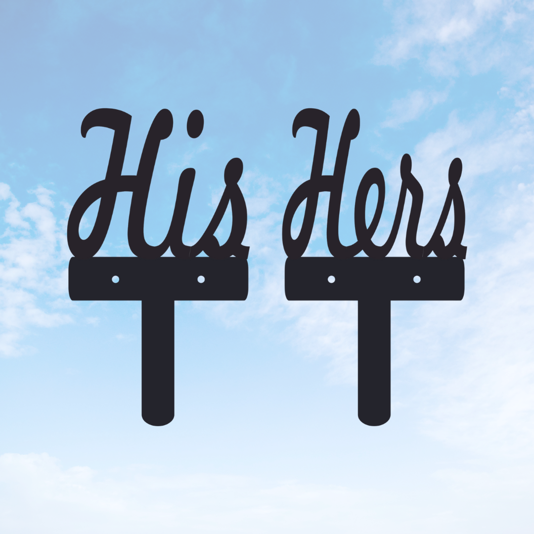 His and Hers Towel Hooks, Set of 2