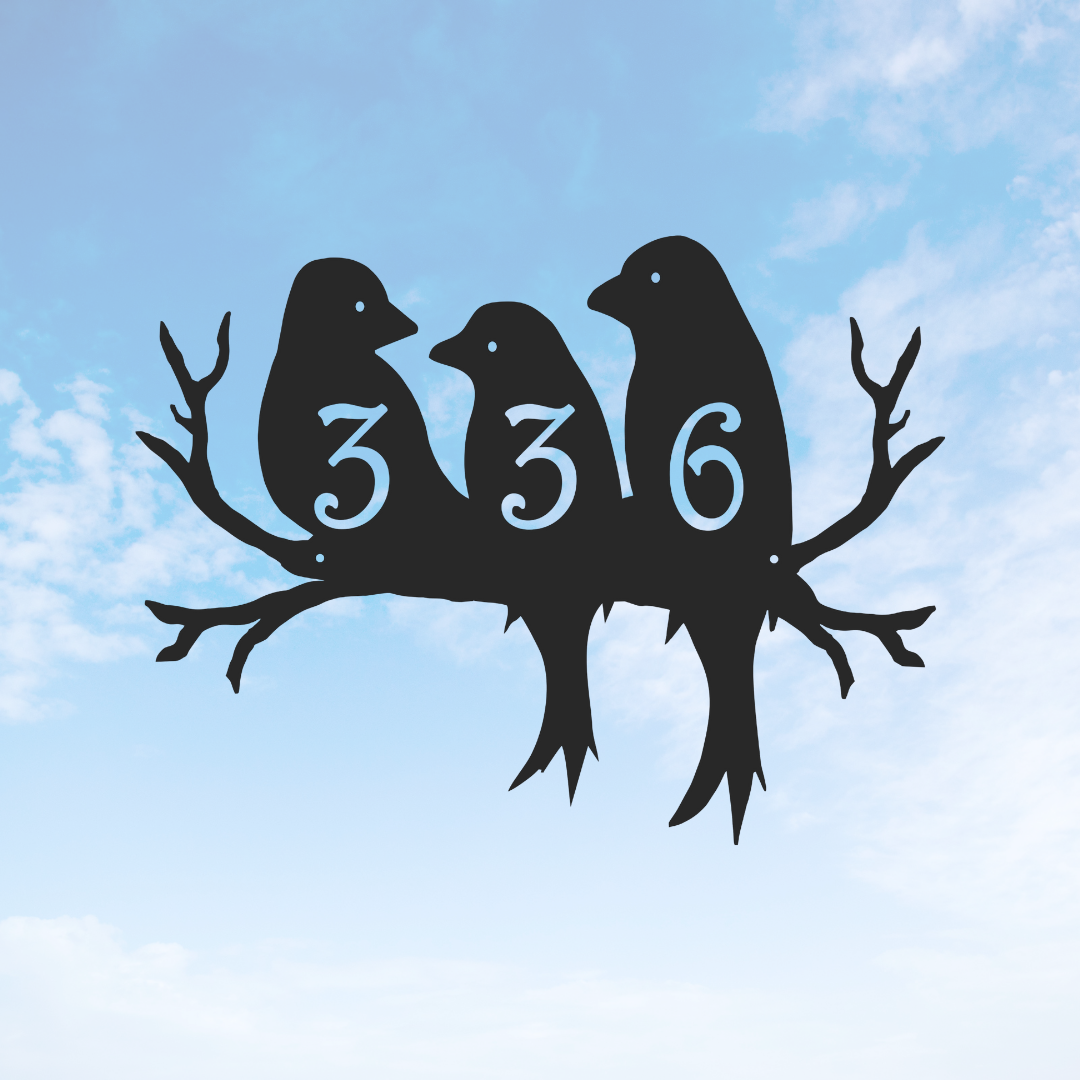 3 Birds On A Limb Address Plaque