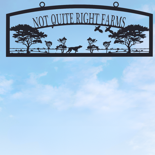 Large Entrance/Gate Farm Sign with Hunting Theme