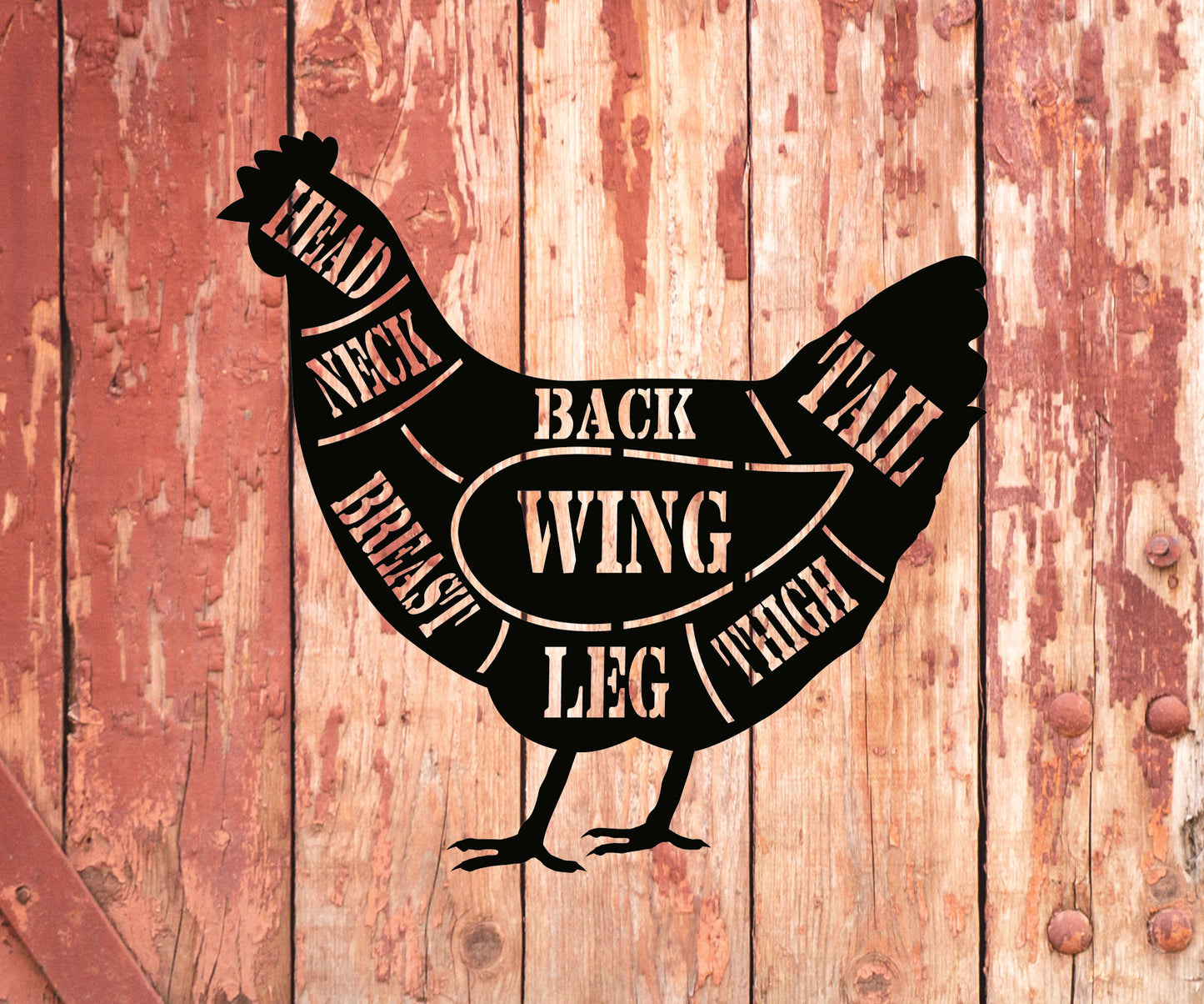 Chicken Butcher Sign, Chicken parts