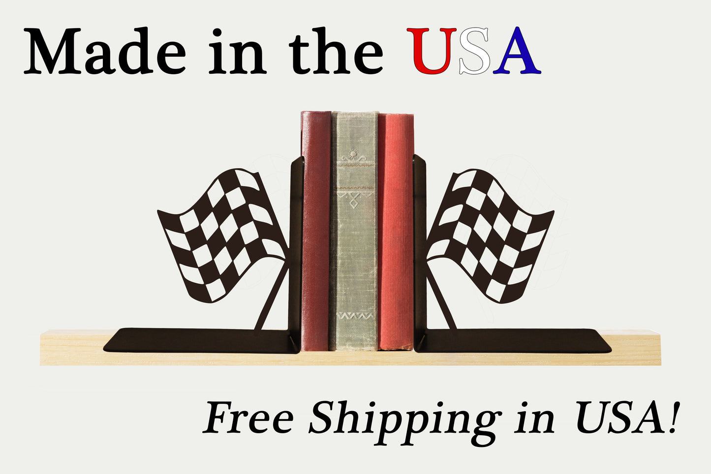 Checkered Flags Bookends