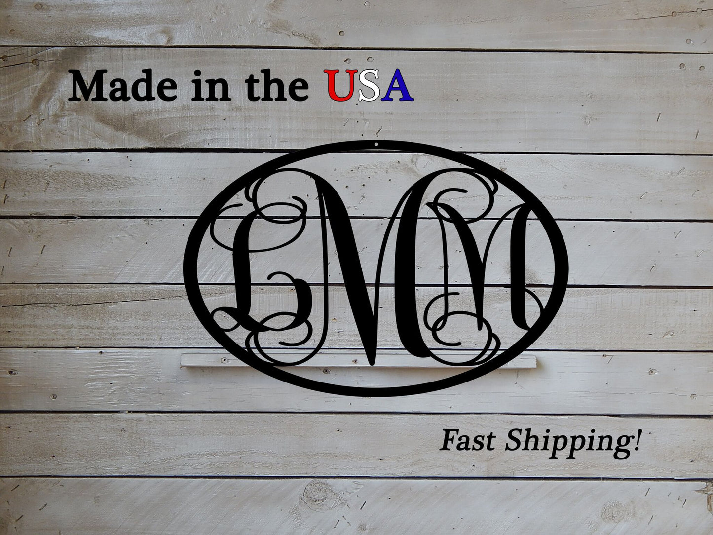 12" Oval Monogram