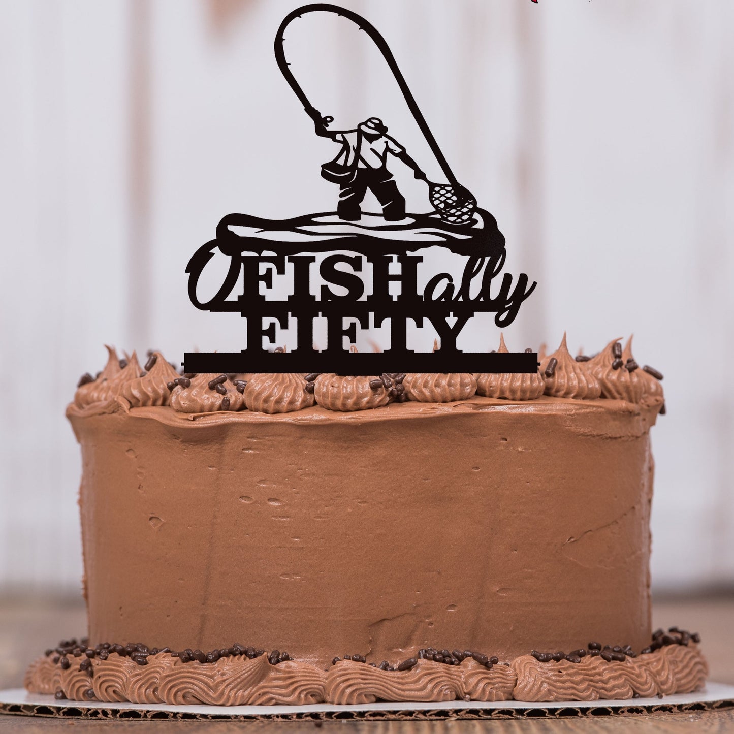 Fly Fishing Cake Topper, OFISHally