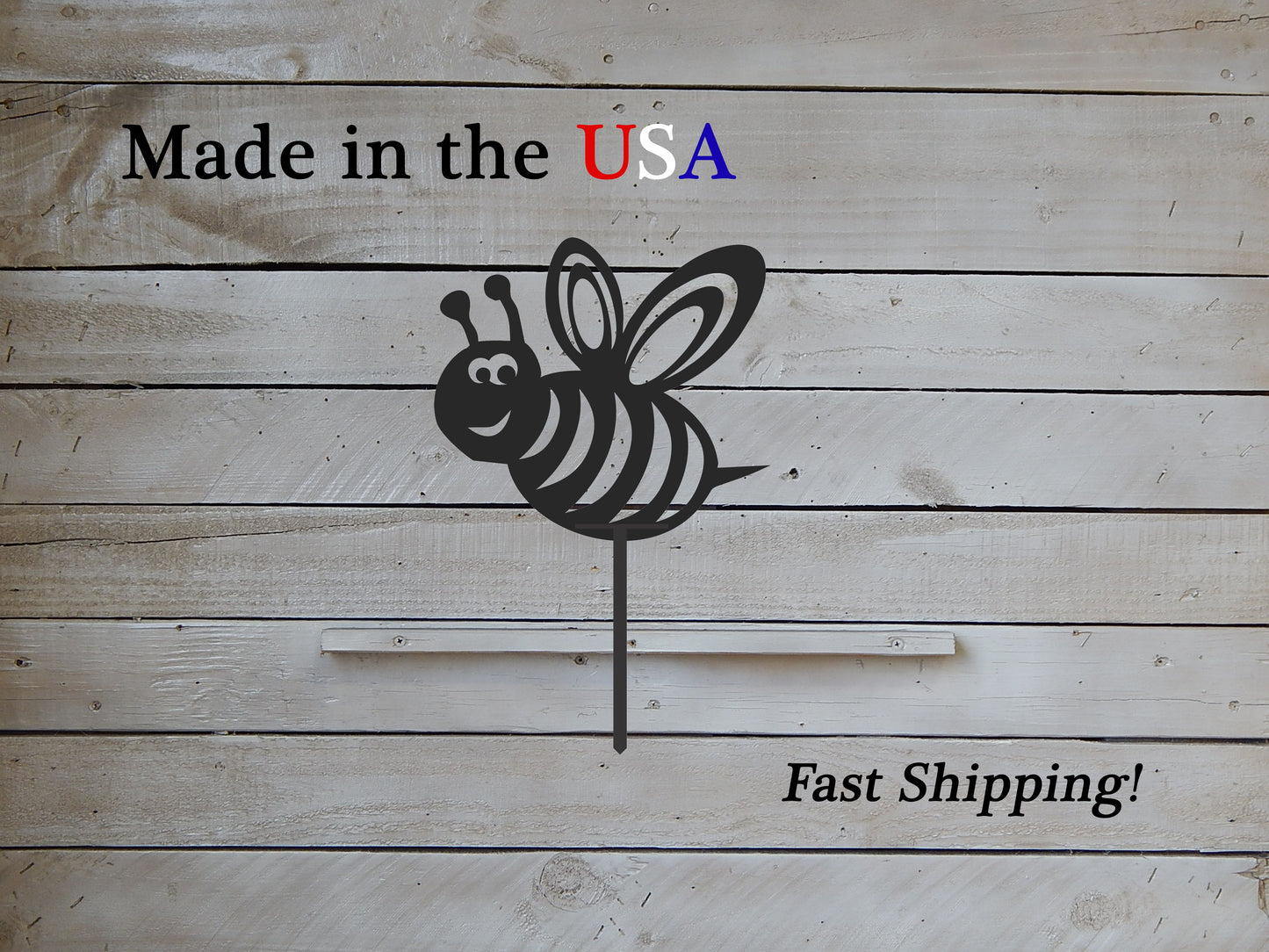 Happy Bee Yard Art