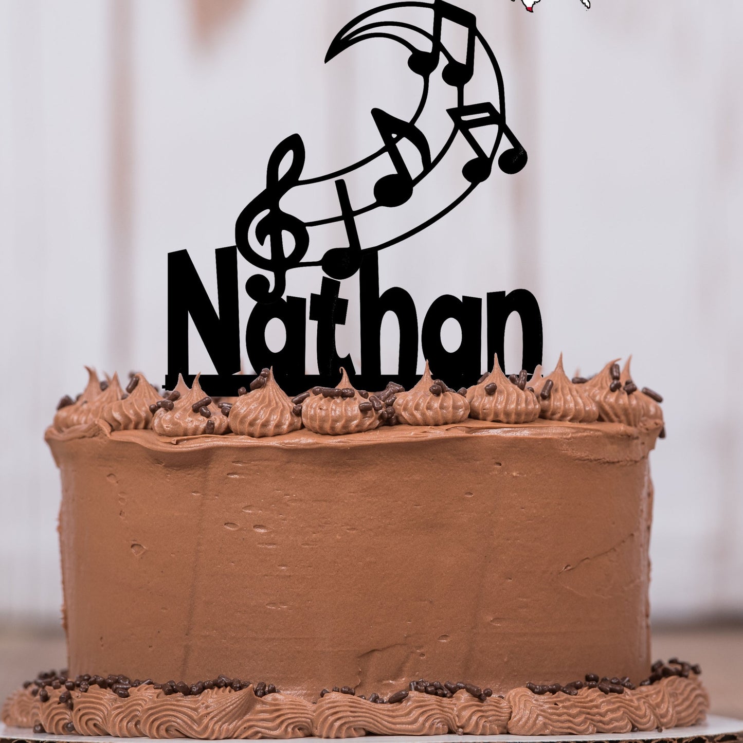 Musical Birthday Cake Topper with Name