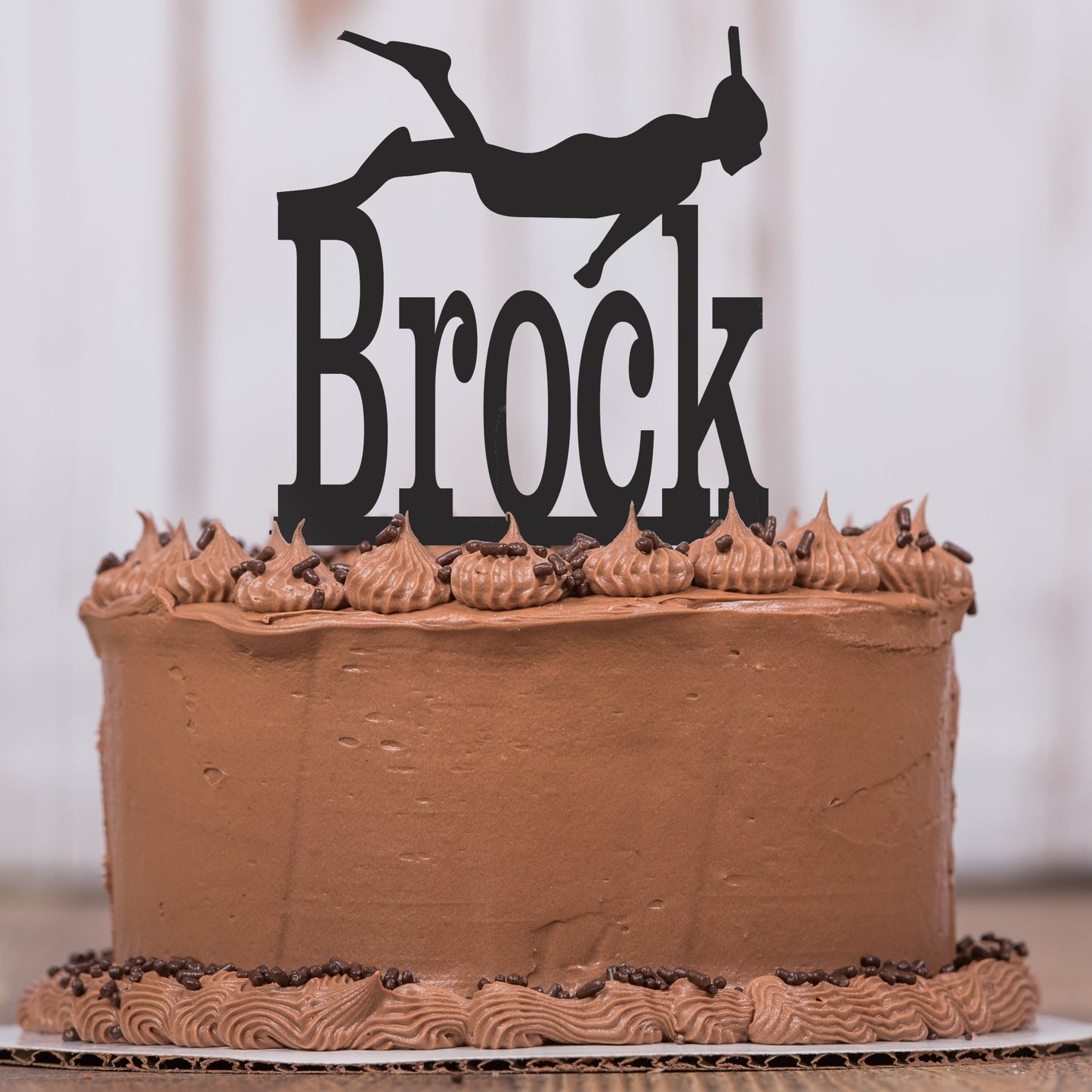 Snorkeling Cake Topper with Name