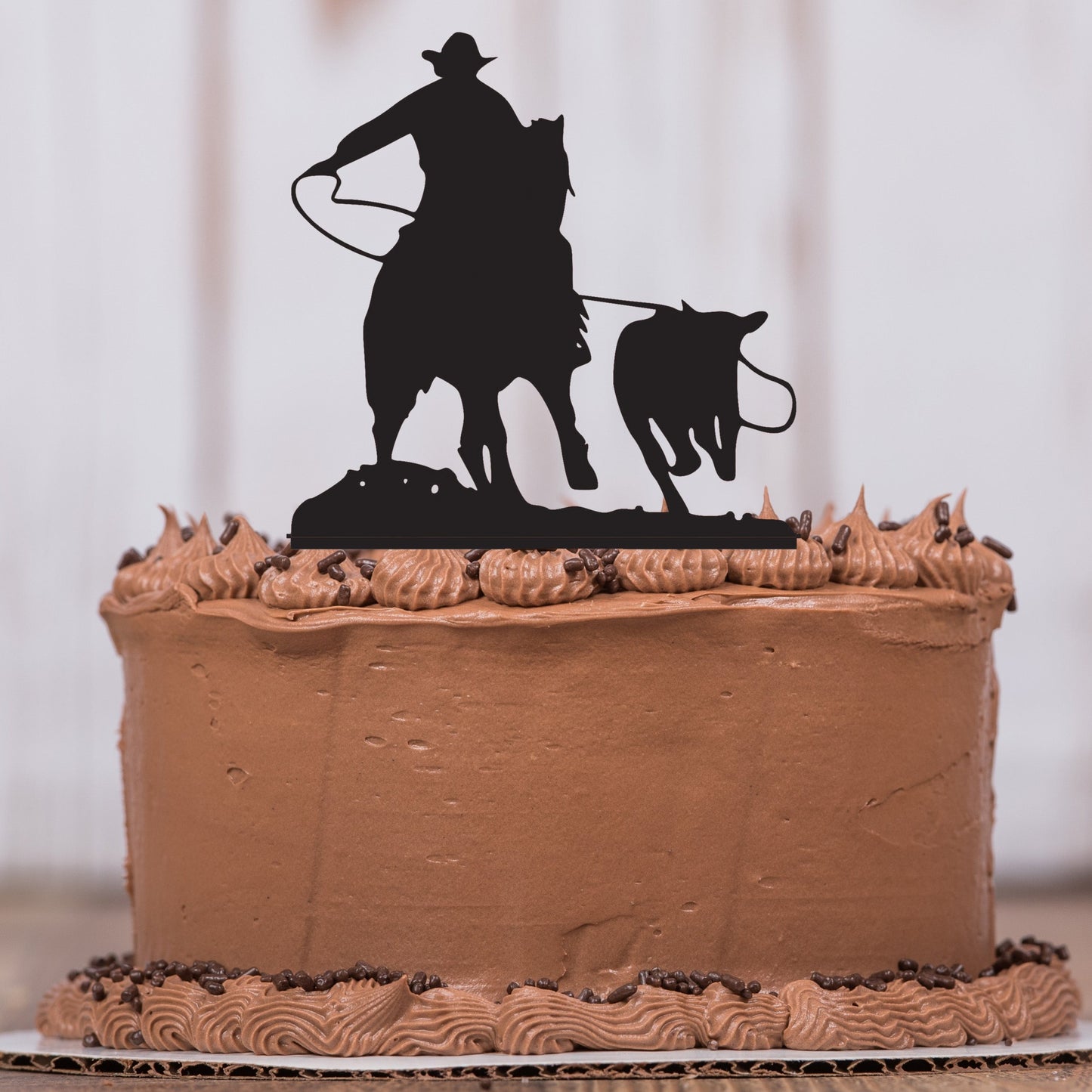 Calf Roping Cake Topper
