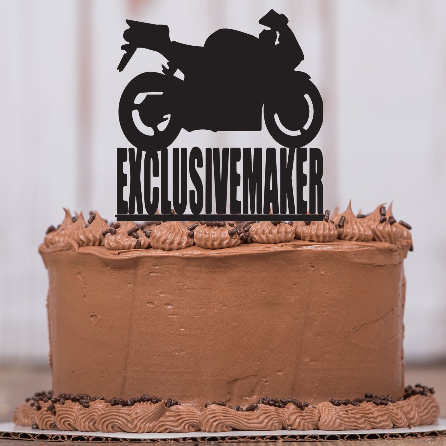 Crotch Rocket Cake Topper with Name
