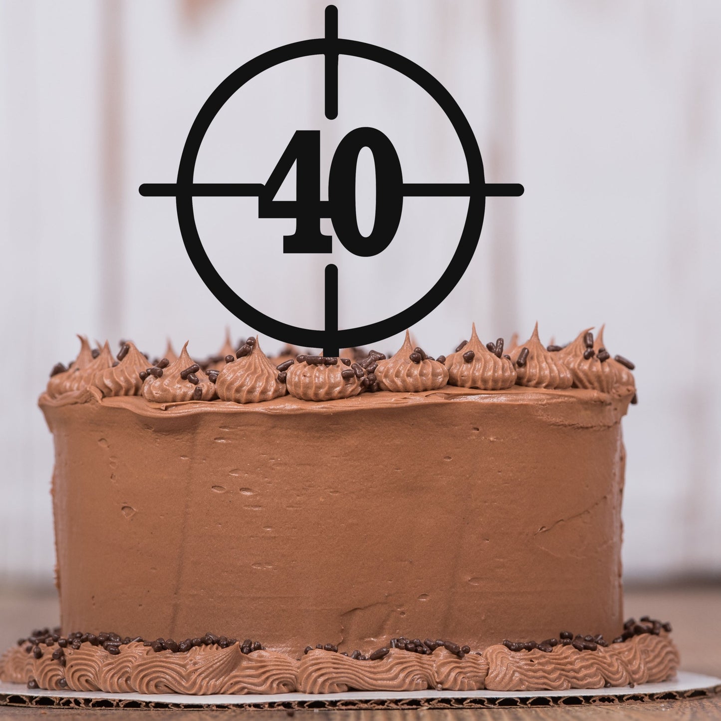 Crosshairs Cake Topper with Any Age