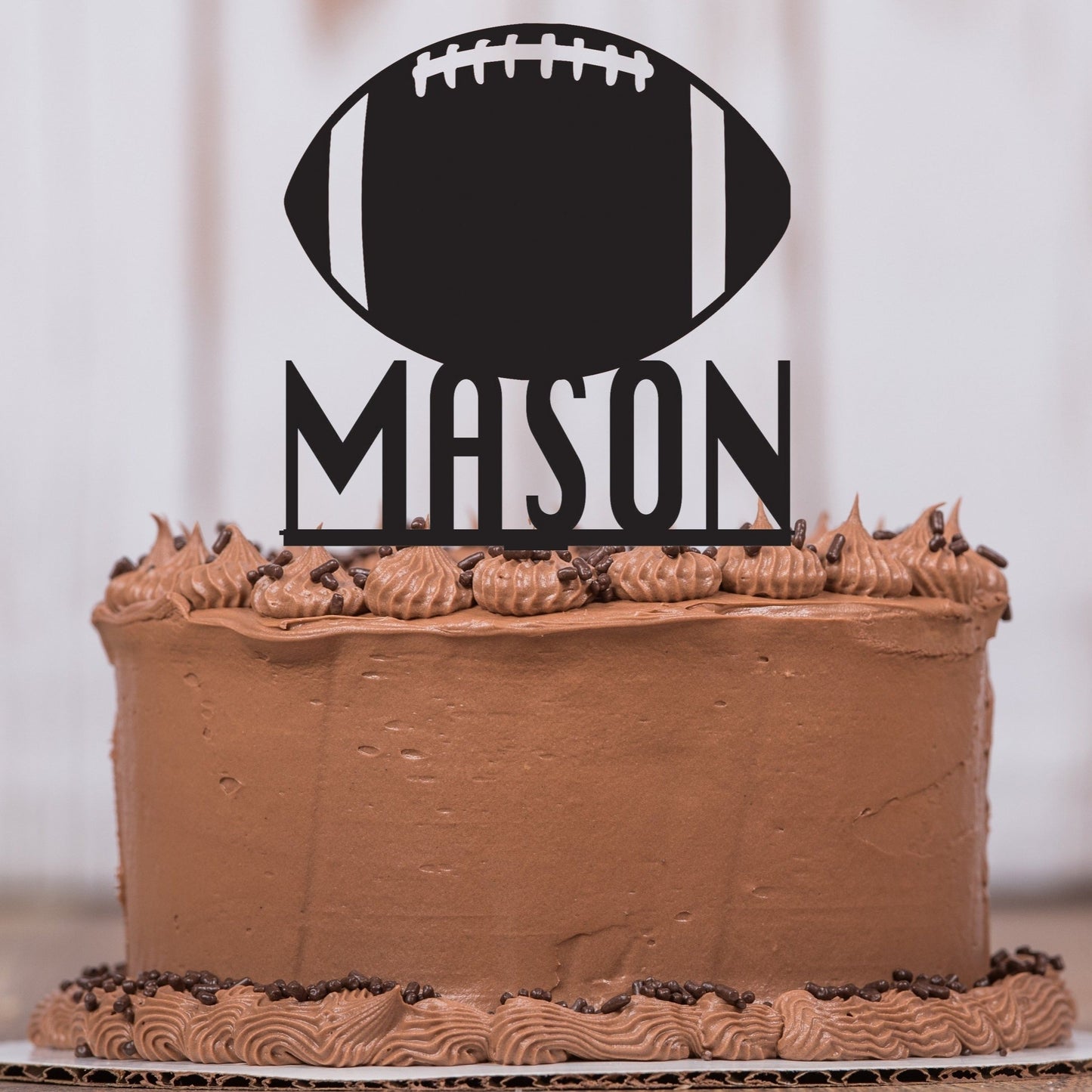 Football Cake Topper with Name