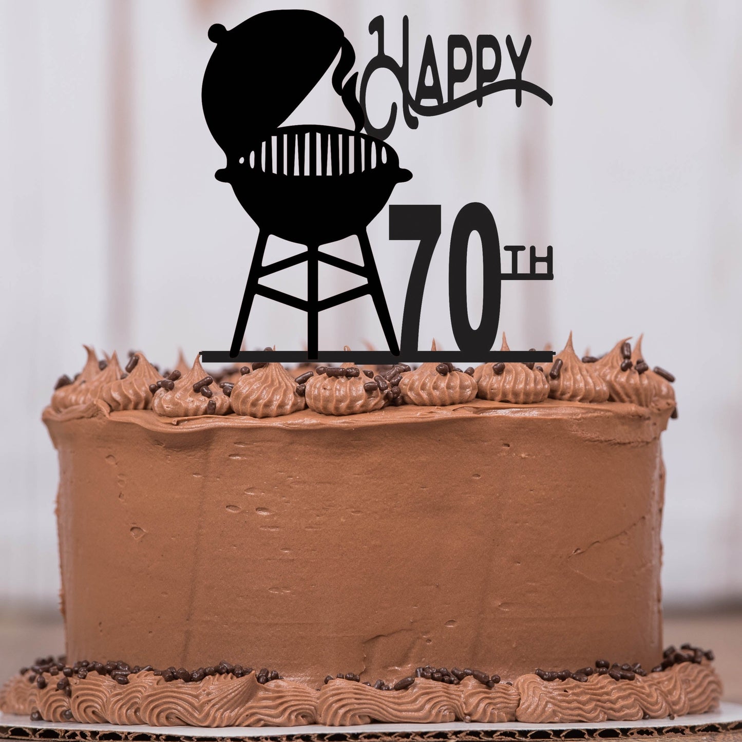 Grill Cake Topper with Age