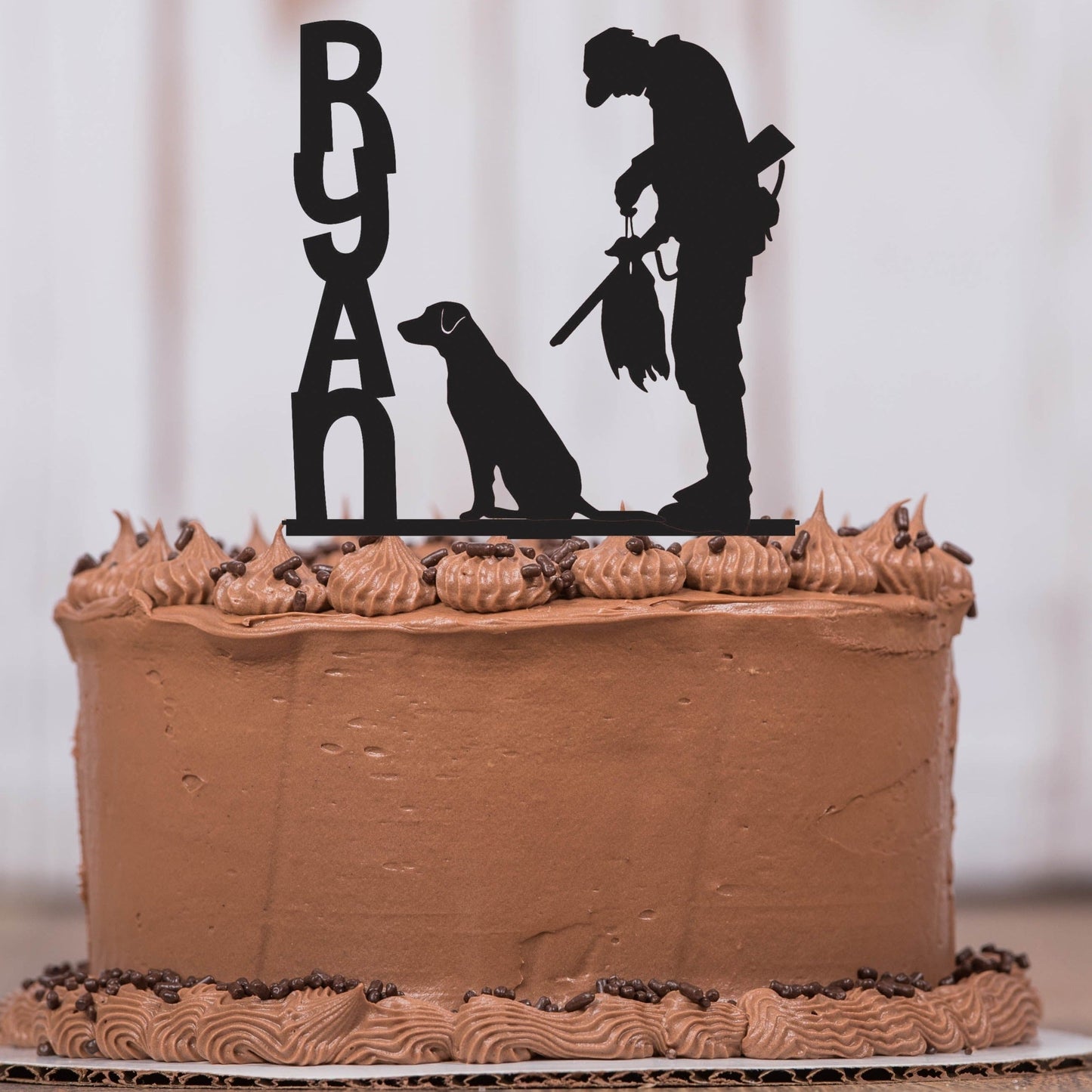 Duck Hunter Cake Topper with Name