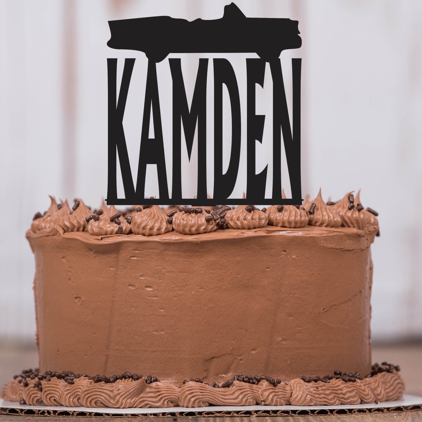 Antique Convertible Car Cake Topper with Name