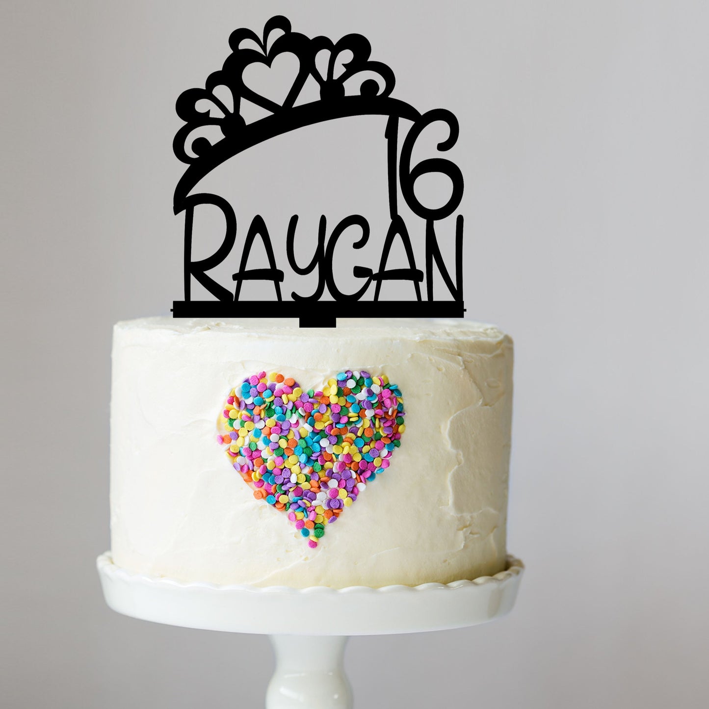 Sweet 16 Cake Topper with Tiara