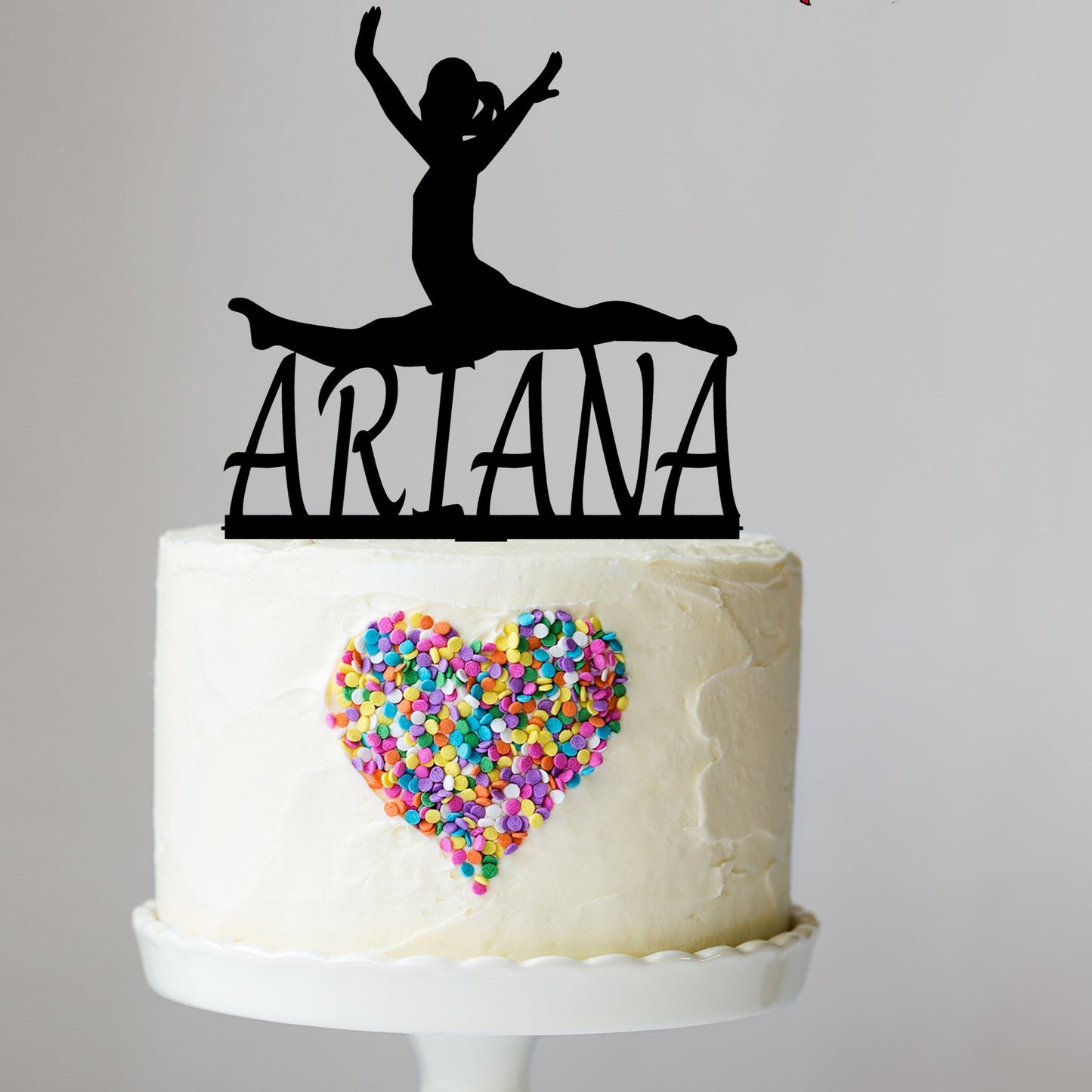 Splits, Gymnast Cake Topper with Name