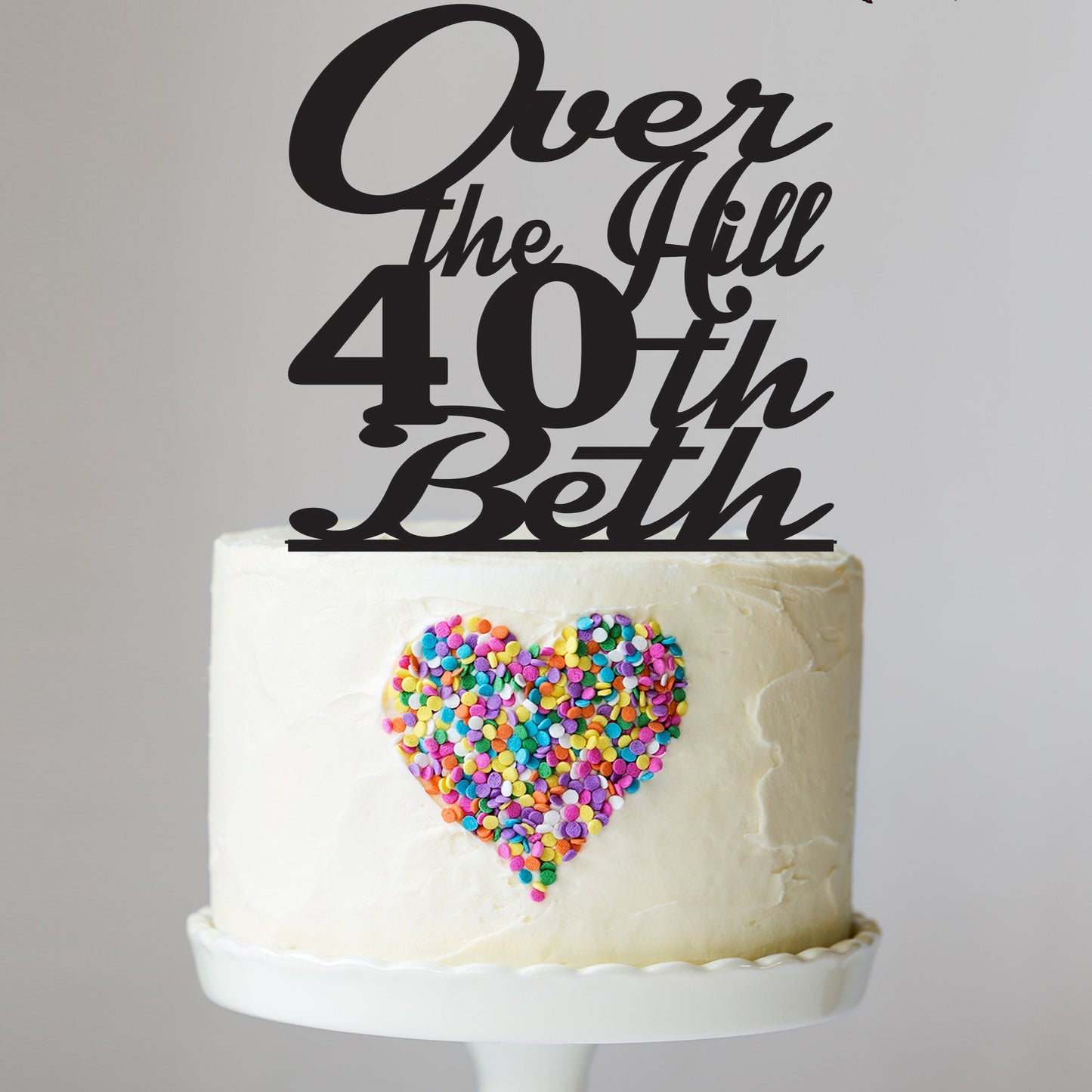 Over the Hill Cake Topper with Name and Age