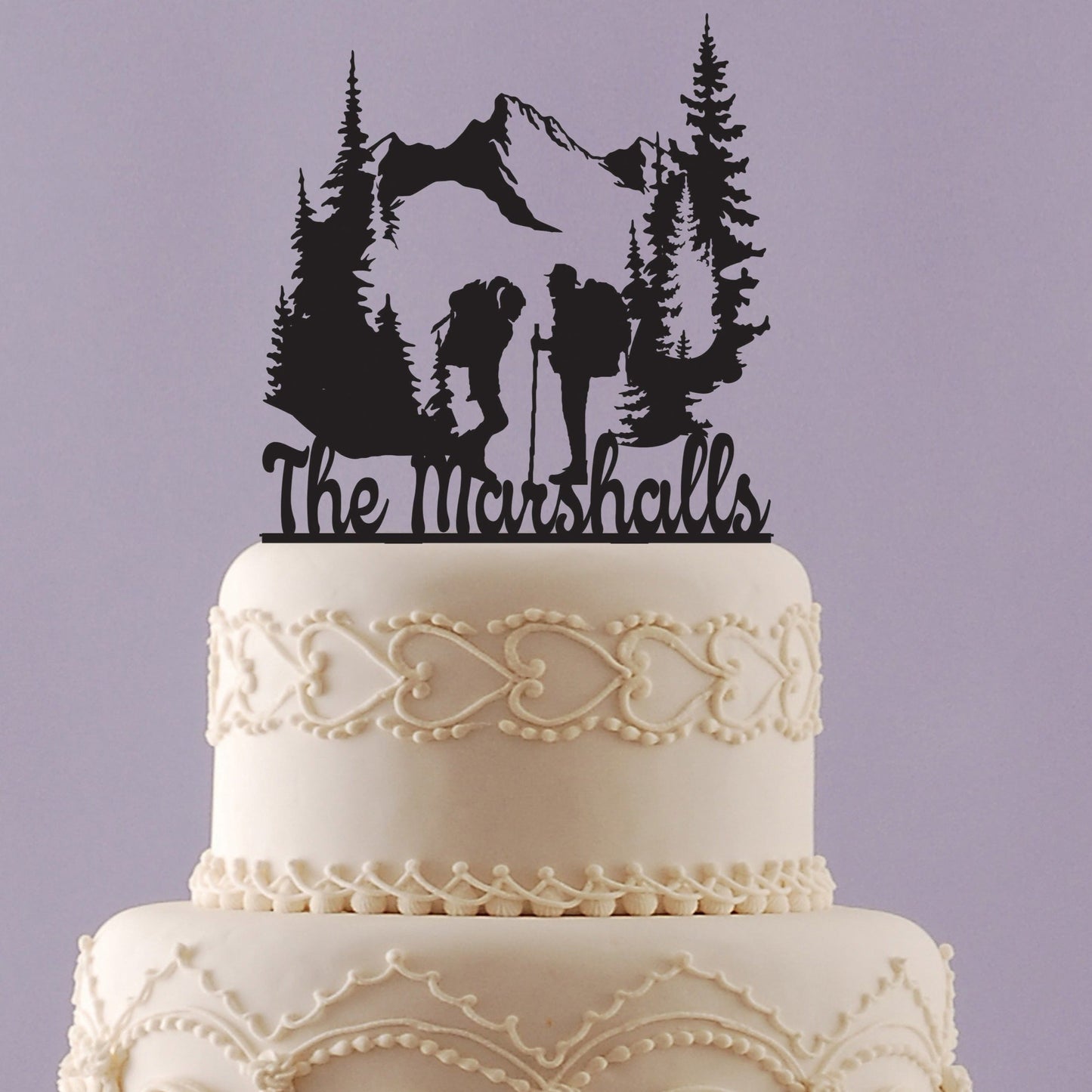 Hikers Cake Topper with Name