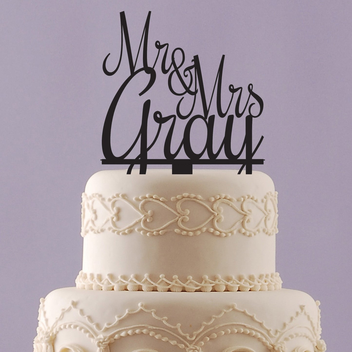 Mr and Mrs Cake Topper with Name