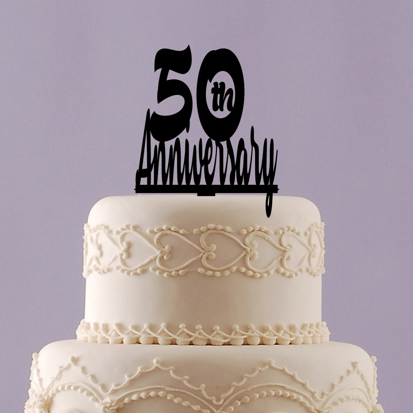50th Wedding Anniversary Cake Topper