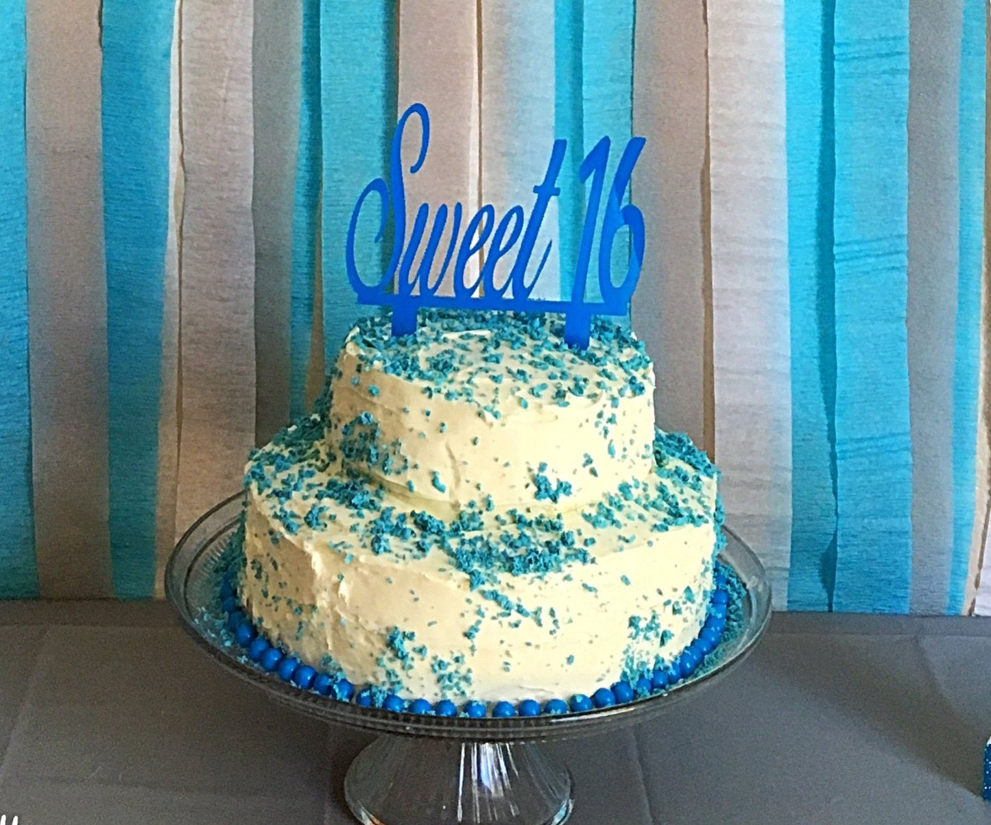 Sweet 16 Cake Topper