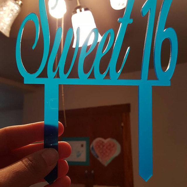 Sweet 16 Cake Topper