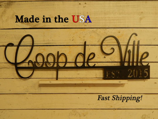 10" Coop de Ville, with Established Year