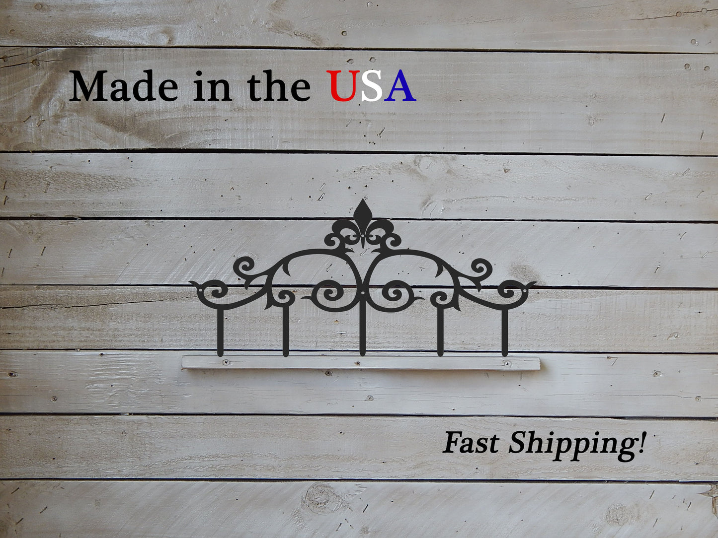 Fleur di Lis with Scroll Work Coat Rack
