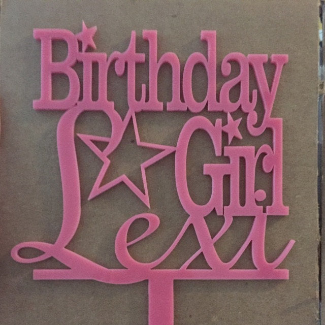 Birthday Girl (Birthday Boy) Cake Topper with Name