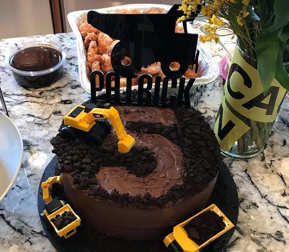 Dump Truck Cake Topper with Name