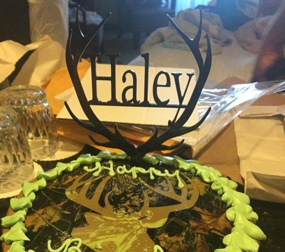 Happy Birthday Cake Topper with Name