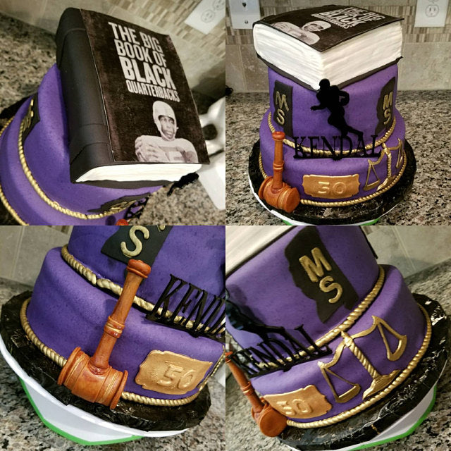 Football Player Cake Topper with Name