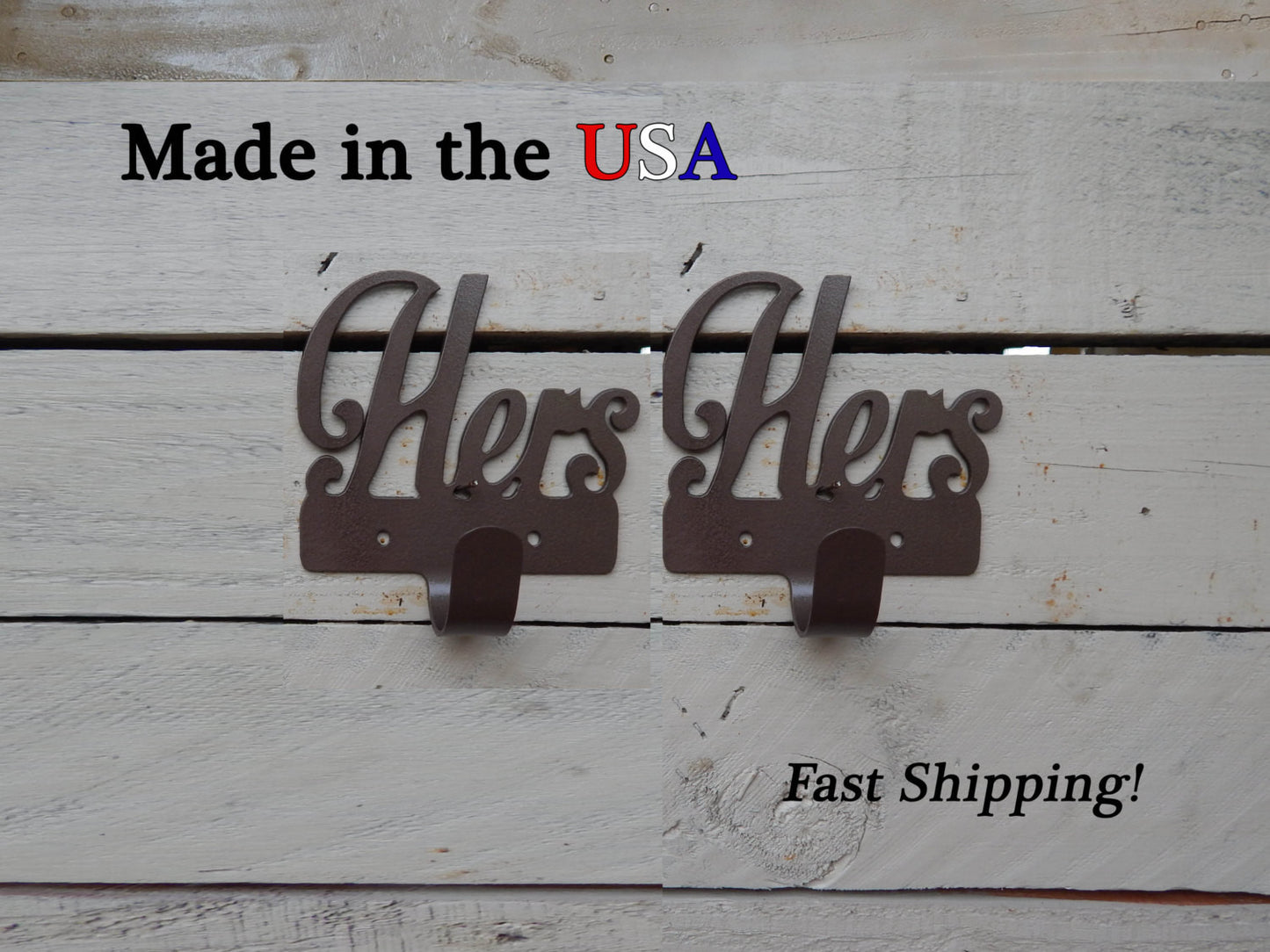 Hers and Hers Towel Hooks, Set of 2