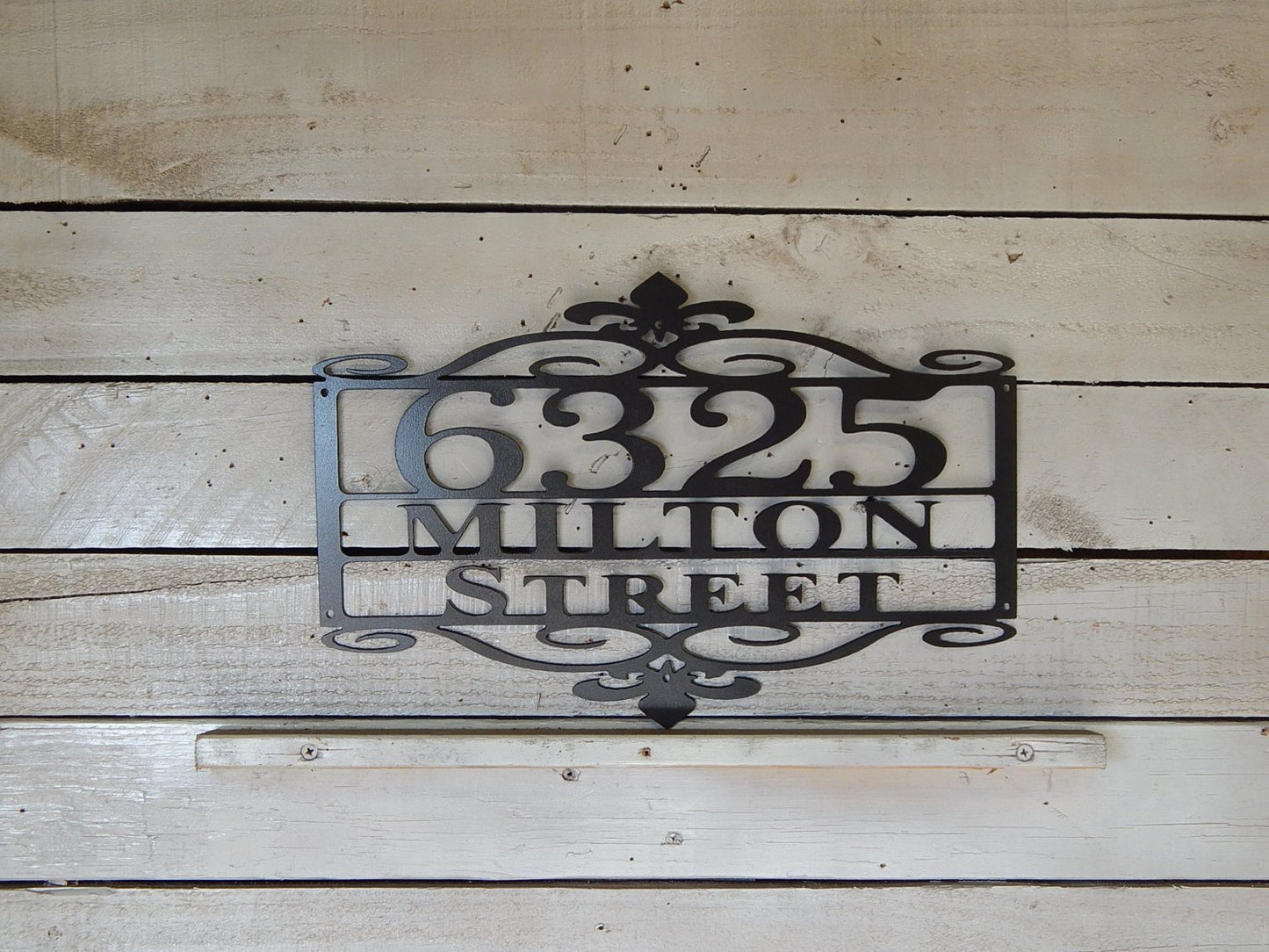 10" High Fleur de Lis Address Plaque