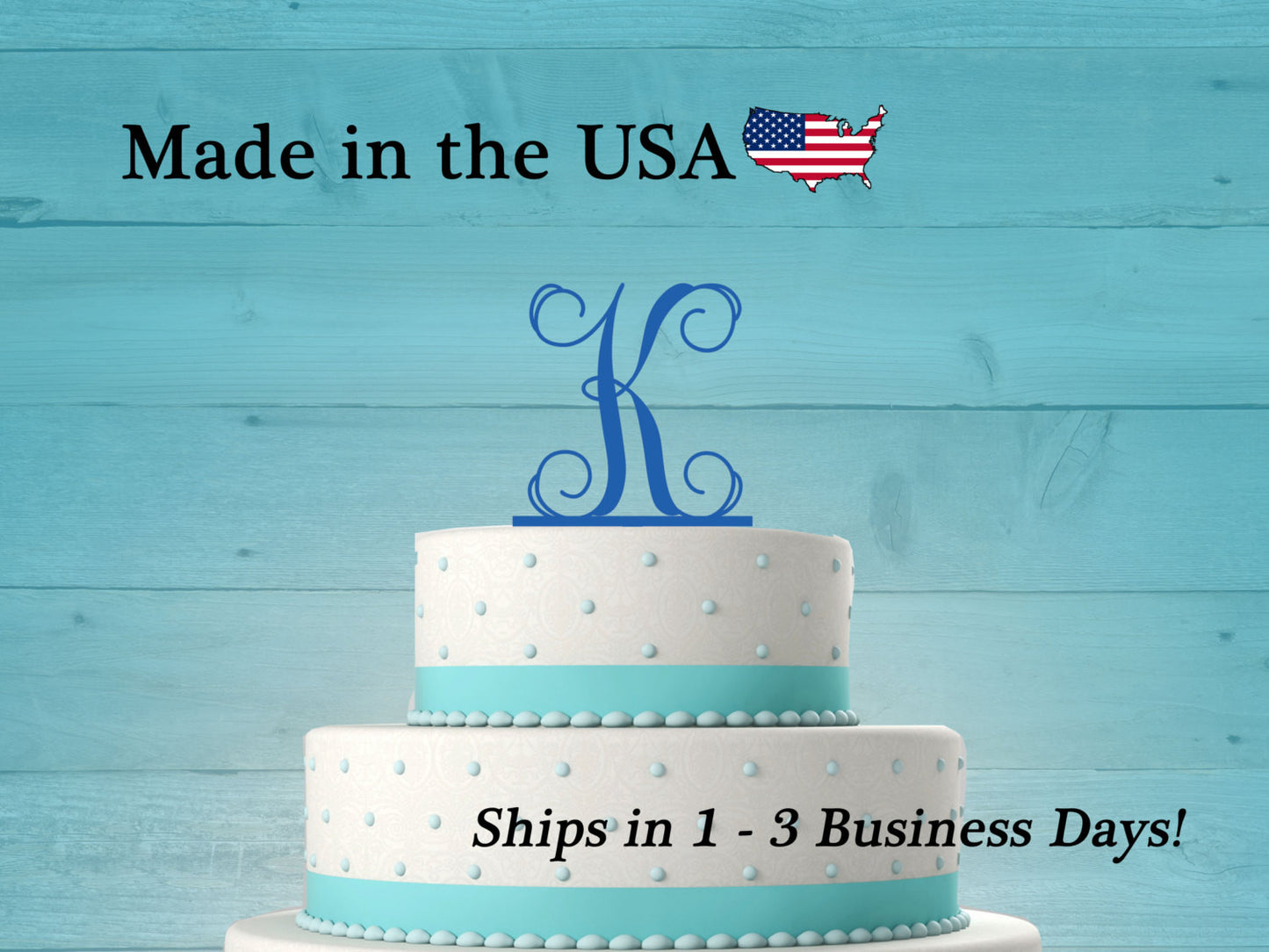 Vine Initial Cake Topper