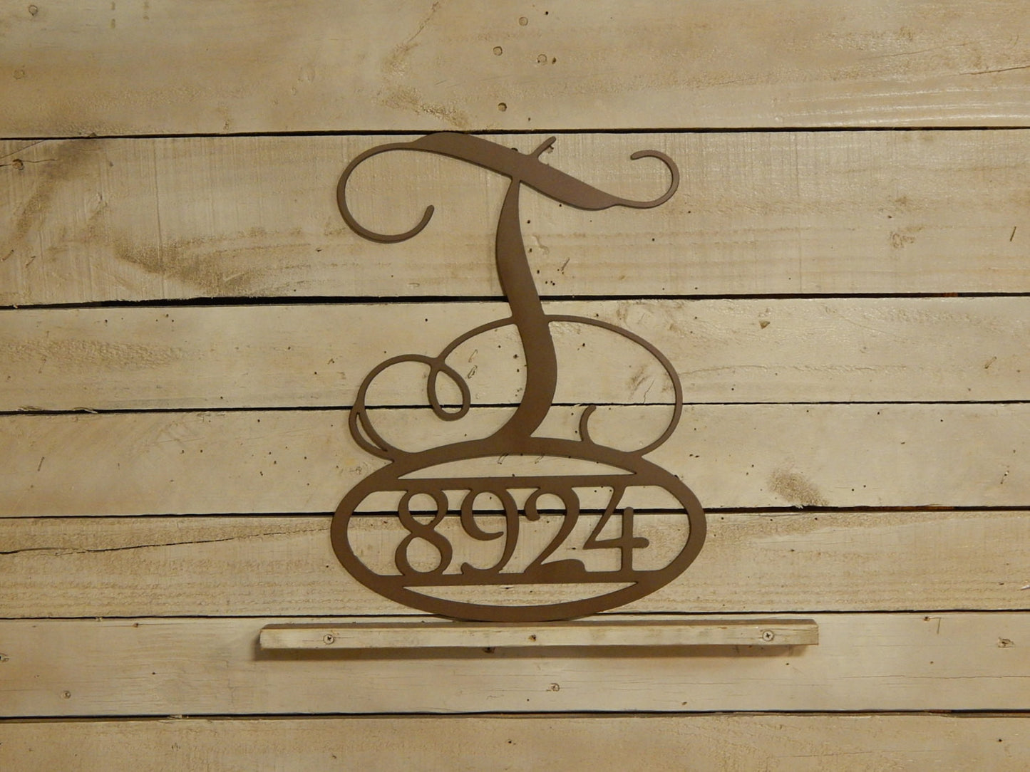 Monogram House Number Plaque