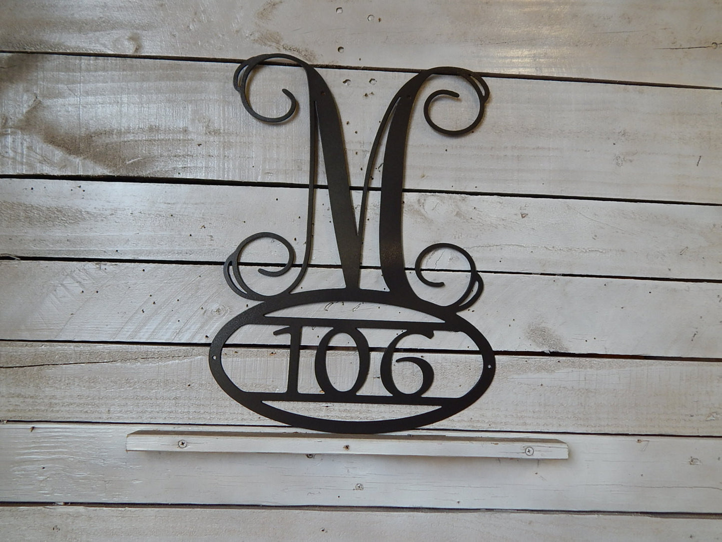 Monogram House Number Plaque