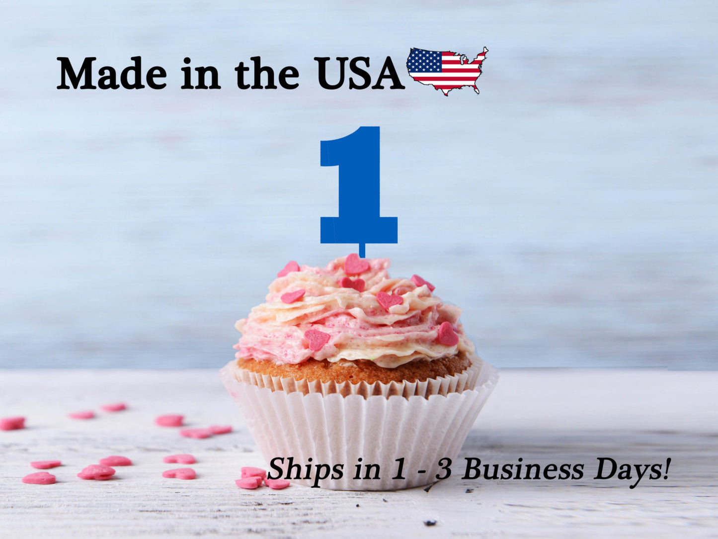 Single Number Cupcake Toppers, Any Single Number