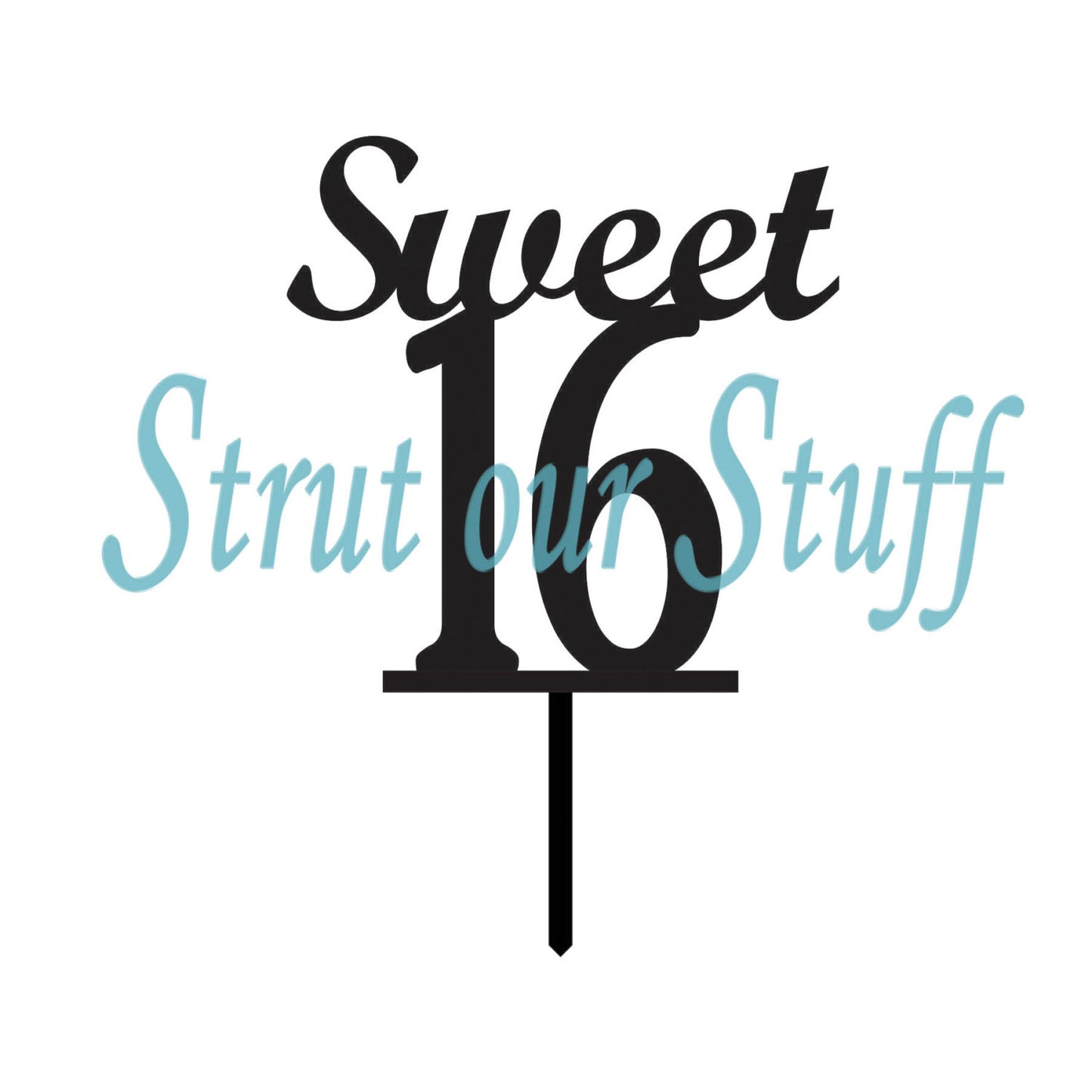 Sweet 16 Cupcake Toppers