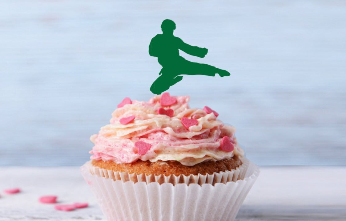 Karate Kick Cupcake Toppers