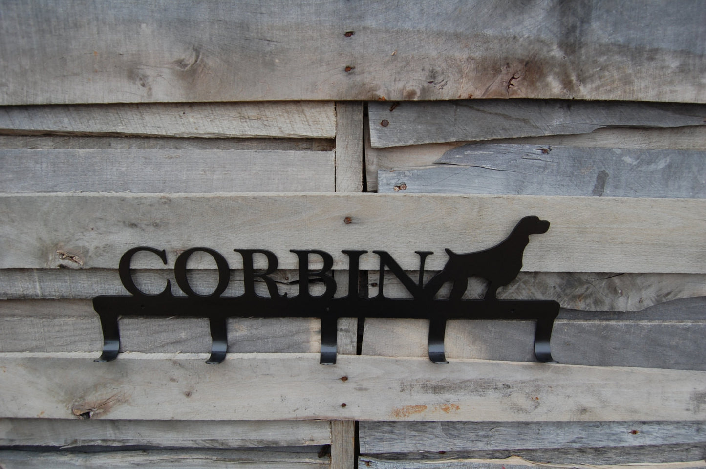 Dog Coat Rack with Last Name