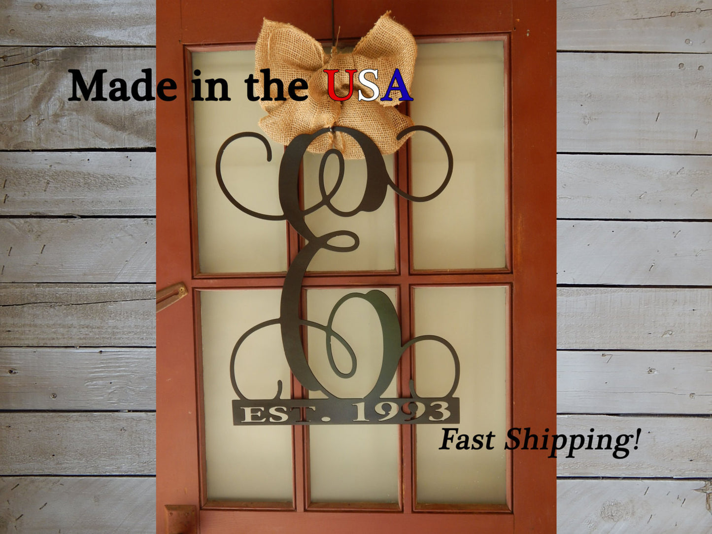 20" Vine Letter with Establish Date
