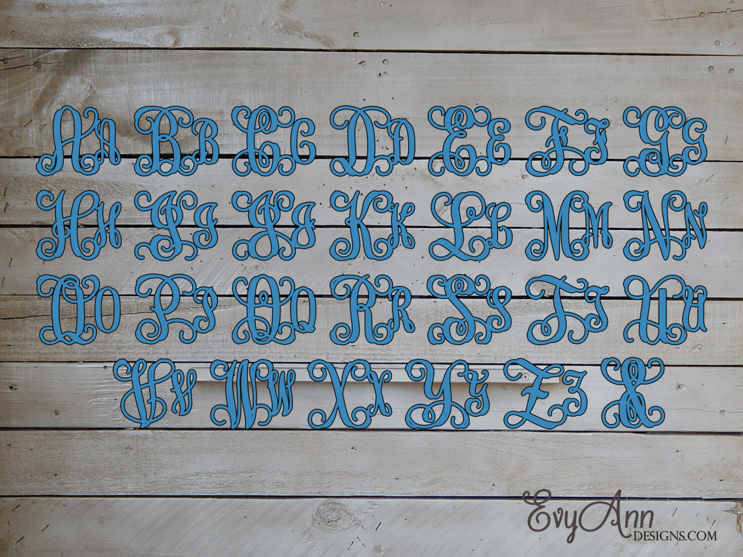Anchor with Vine Initial