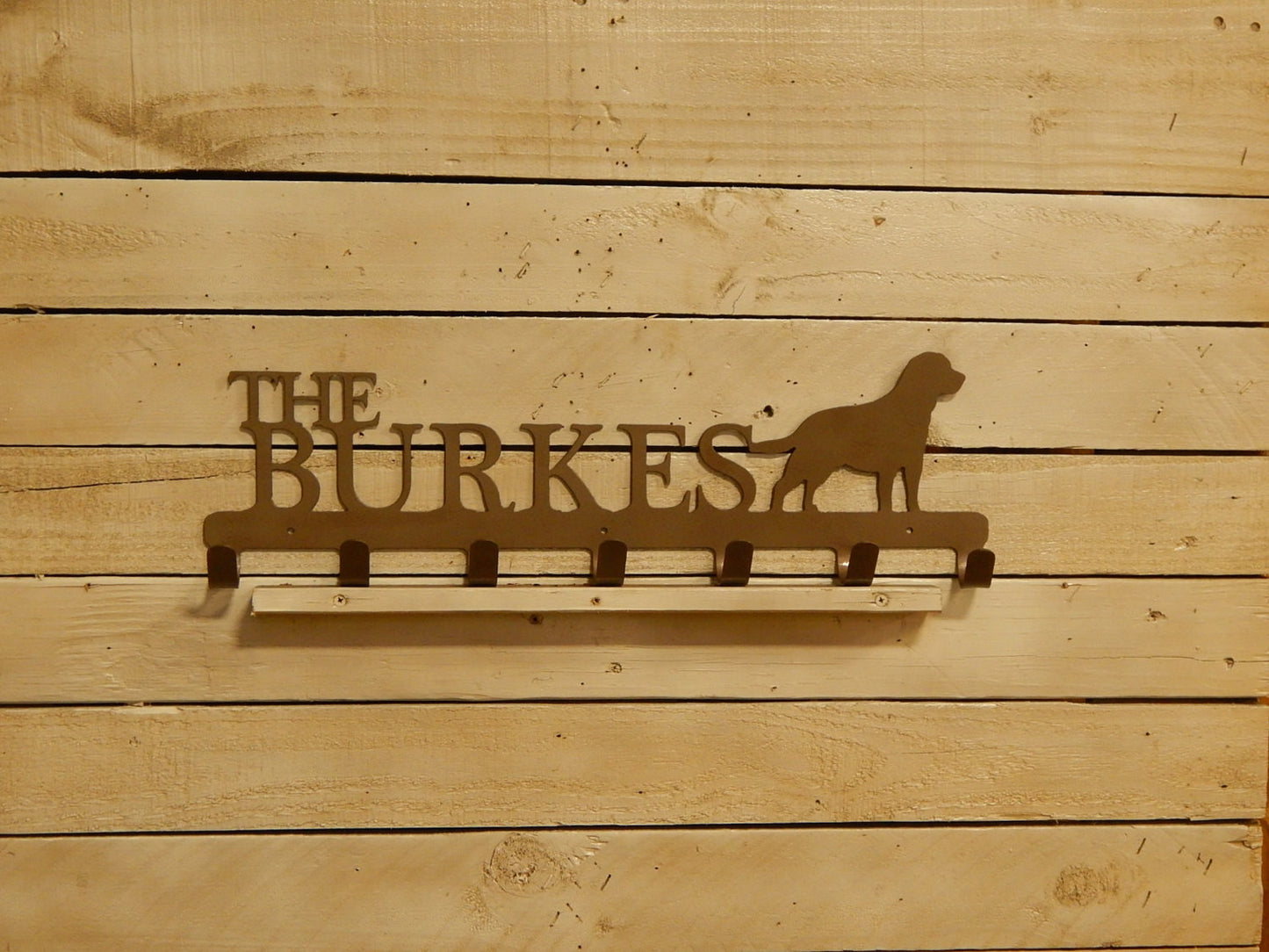 Dog Coat Rack with Last Name