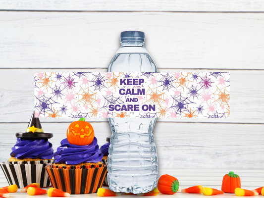 Holiday Water Bottle Labels, Halloween Bottle Labels,  Keep Calm, Spooky, Boo, Limited Time, Trick or Treat, Holiday Decor, WB1078