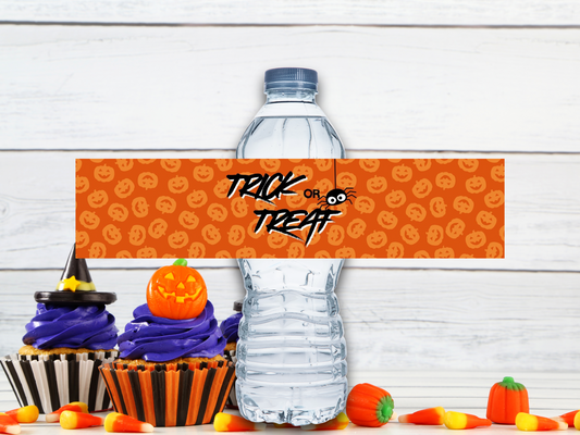 Holiday Water Bottle Labels, Halloween Bottle Labels, Trick or Treat, Pumpkins, Spooky, Boo, Limited Time, Trick or Treat, Holiday Decor, WB1079