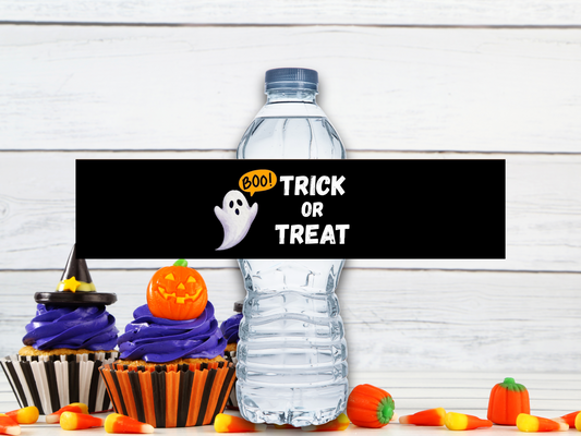 Holiday Water Bottle Labels, Halloween Bottle Labels, Happy Halloween, Ghost, Boo, Limited Time, Trick or Treat, Holiday Decor, WB1082