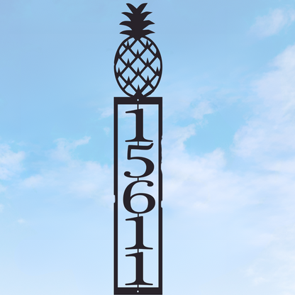 Vertical Pineapple House Plaque