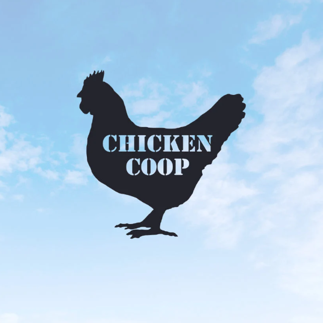 Chicken Coop Sign, Chicken Outline